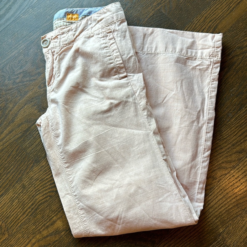 Pilcro and the letterpress wide leg pants light pink size 25 100% cotton Anthro